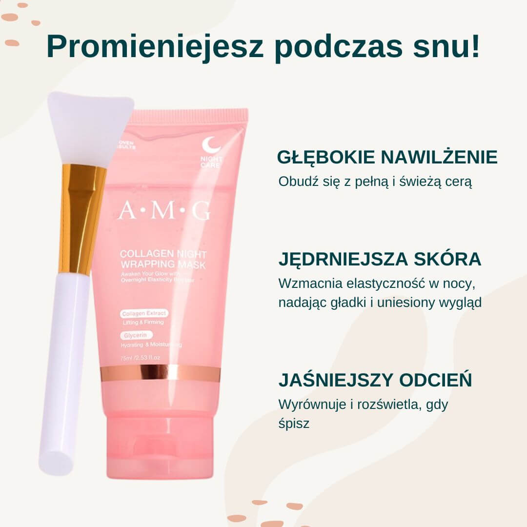 GlowPeel™ Kolagenowa Maska na Noc