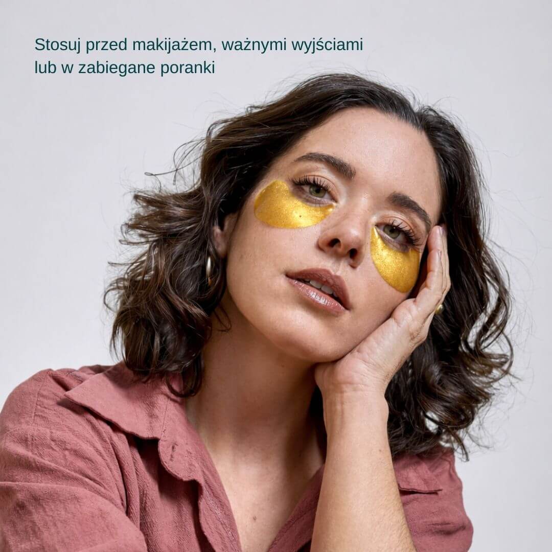 24K Gold Eye Mask dla wypoczętego i przebudzonego spojrzenia